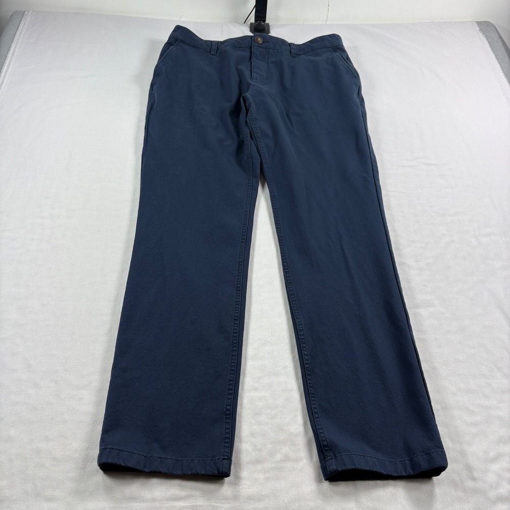 Mugsy Pants Mens 35x32 Blue Morgans Chino Stretch Casual Slacks